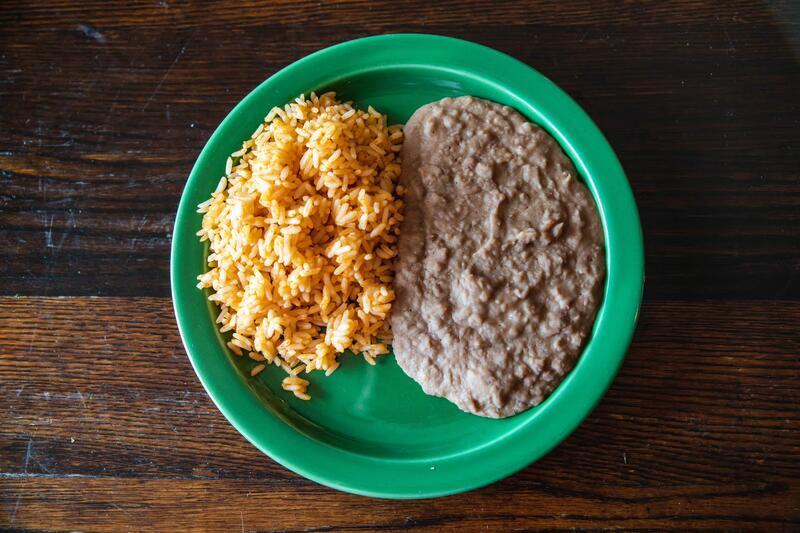 Side of Rice and Beans Plates